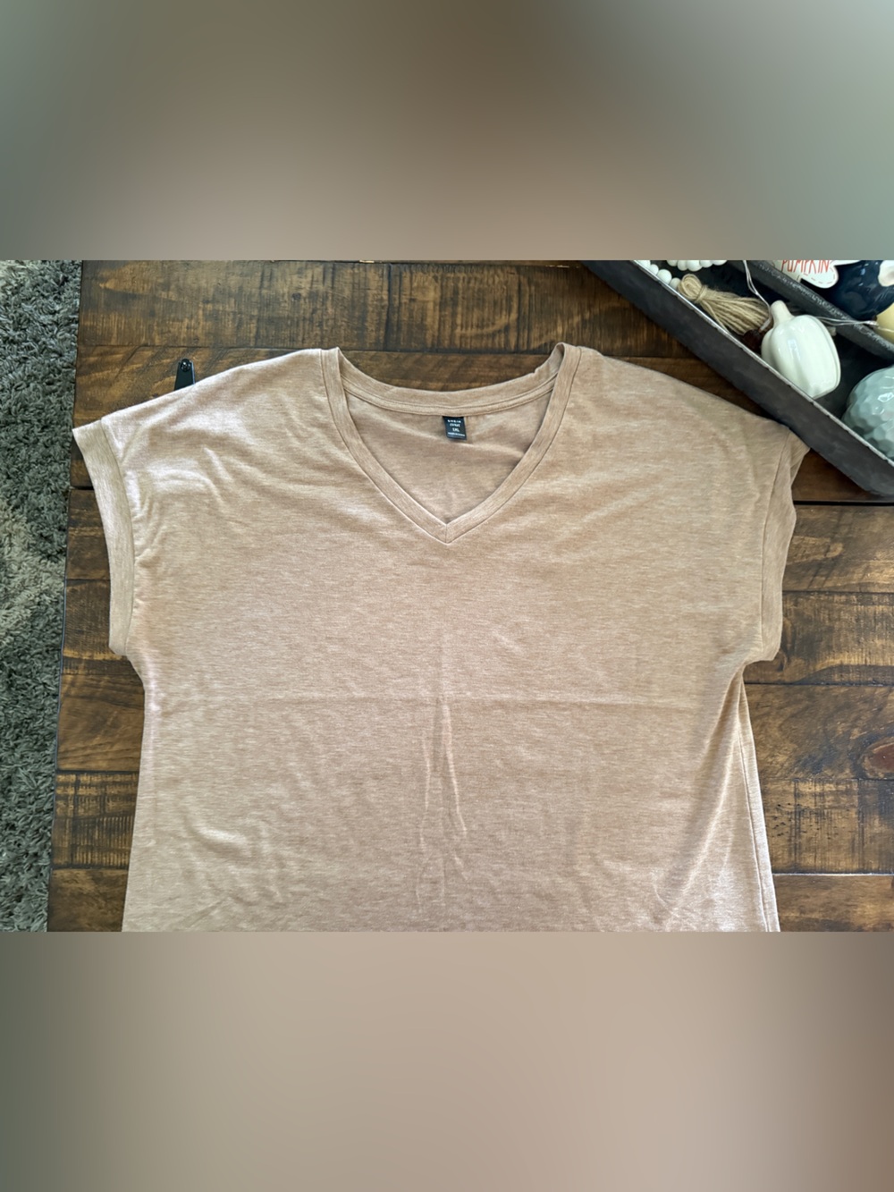 Women’s Feathered Taupe Blouse
